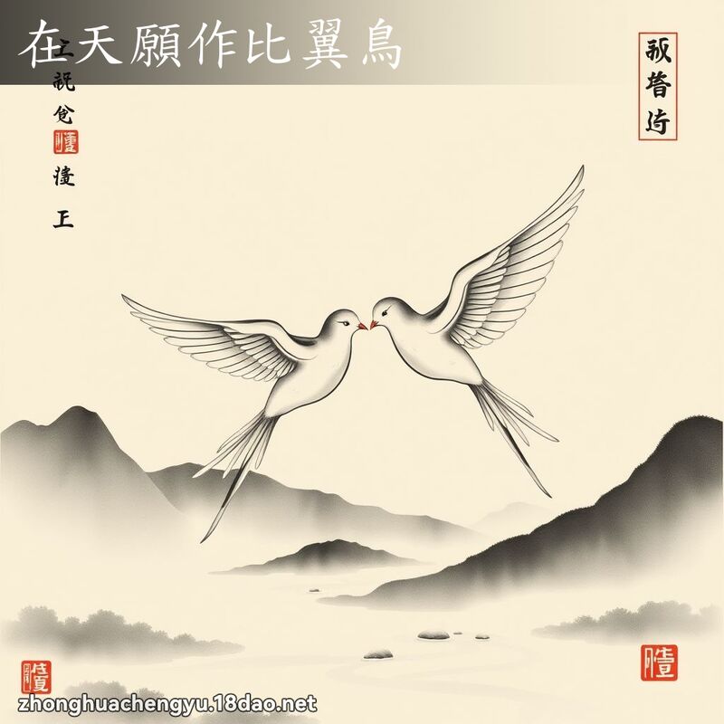 在天願作比翼鳥 配图
