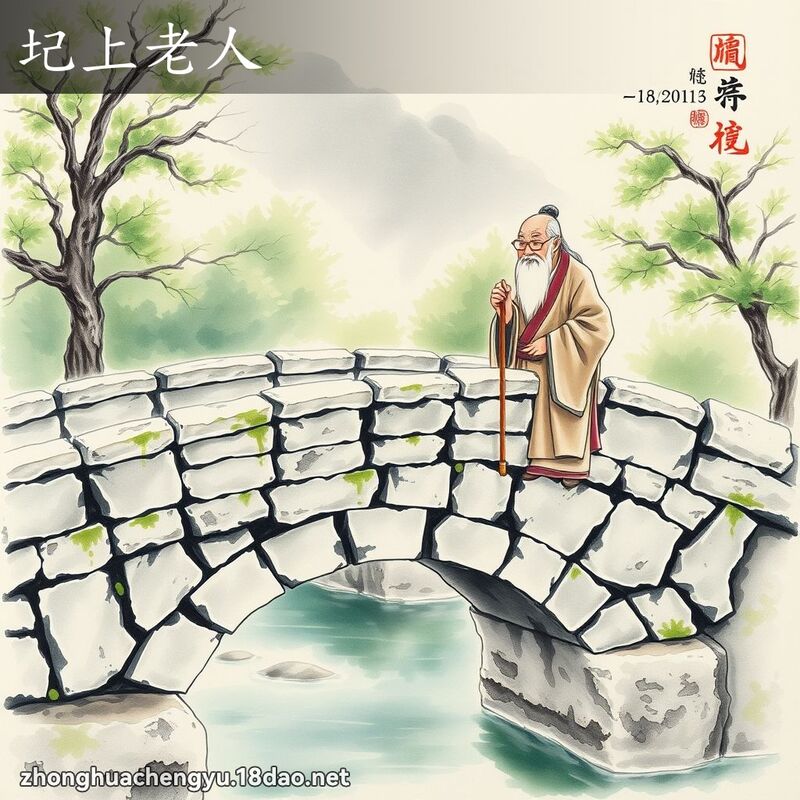 圮上老人 配图