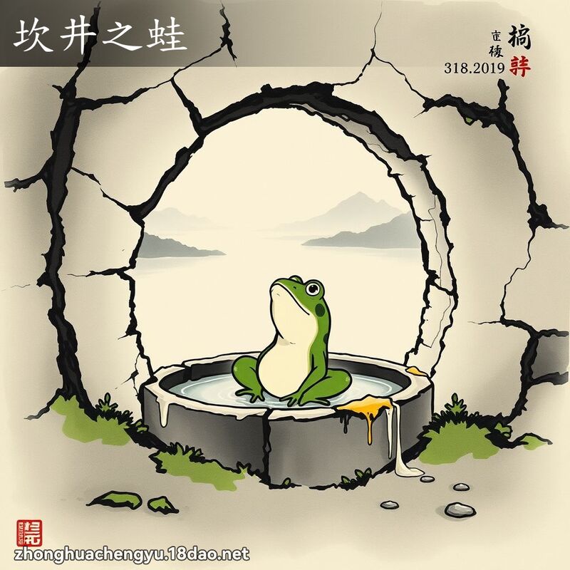 坎井之蛙 配图