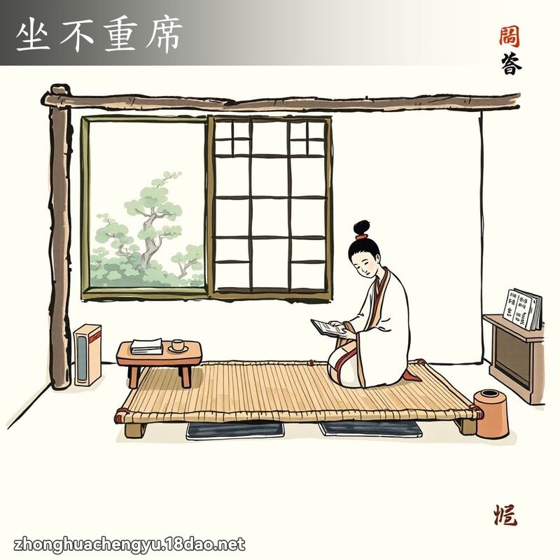 坐不重席 配图