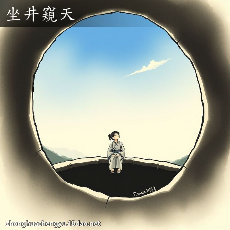 坐井窺天 配图