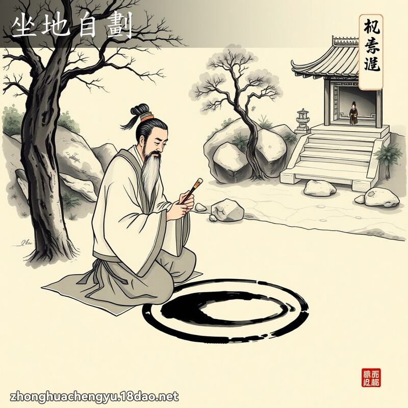 坐地自劃 配图
