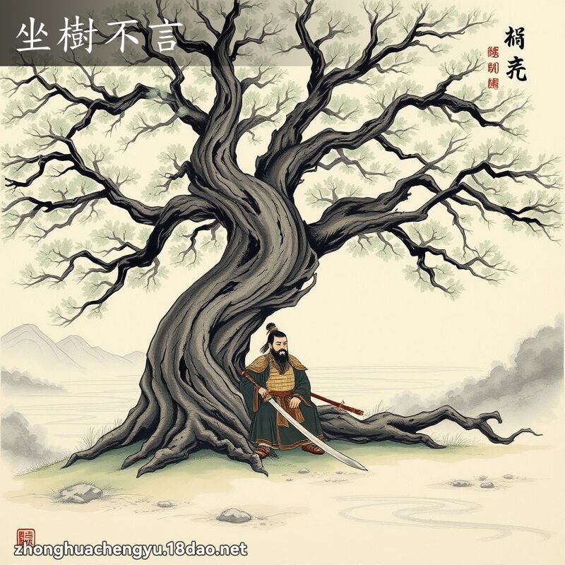 坐樹不言 配图