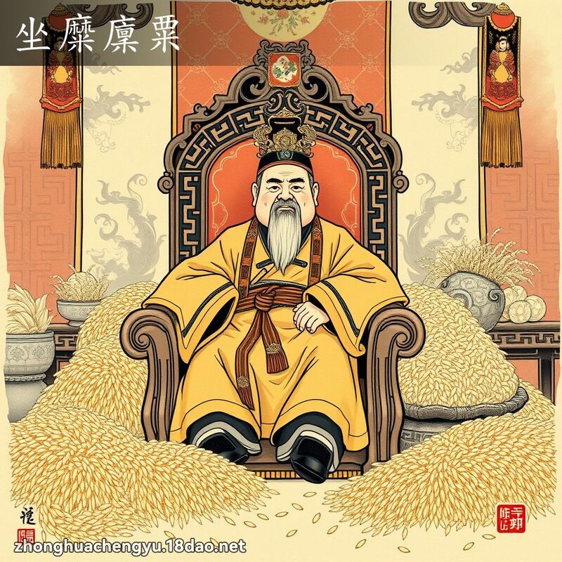 坐糜廩粟 配图