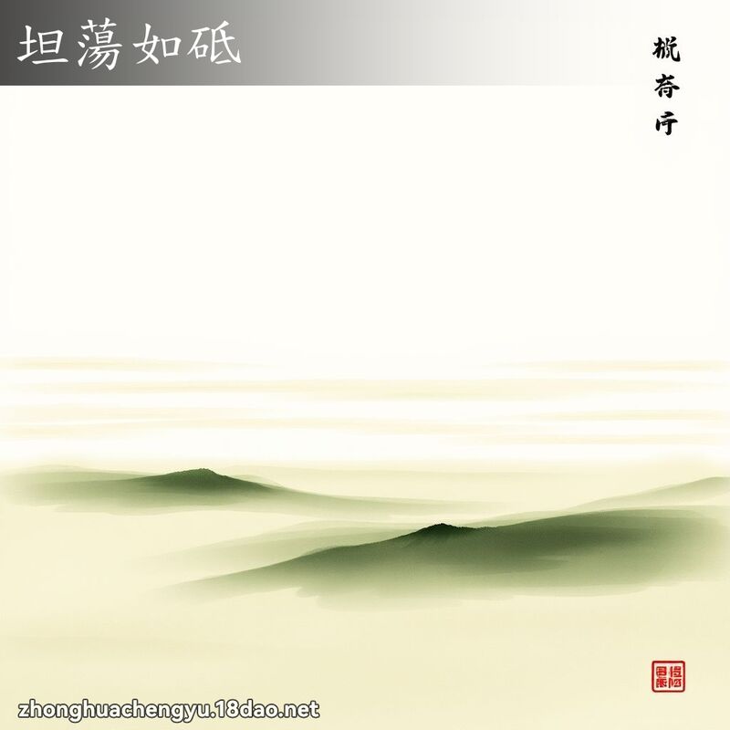 坦蕩如砥 配图
