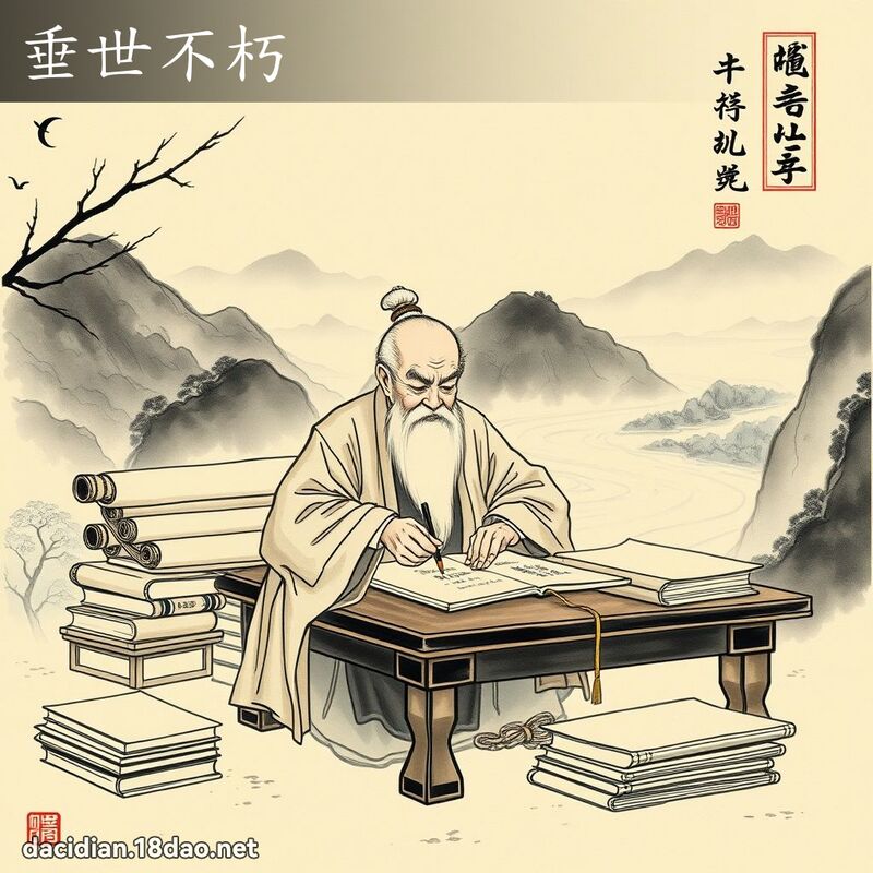 垂世不朽 - 中华成语配图