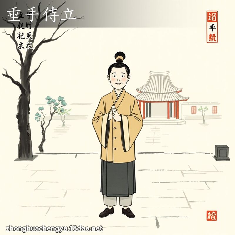 垂手侍立 配图