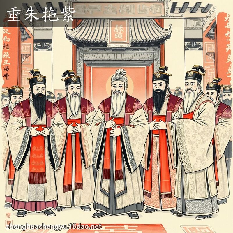 垂朱拖紫 配图