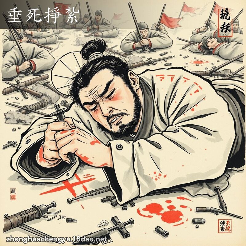 垂死掙紮 - 中華成語配圖