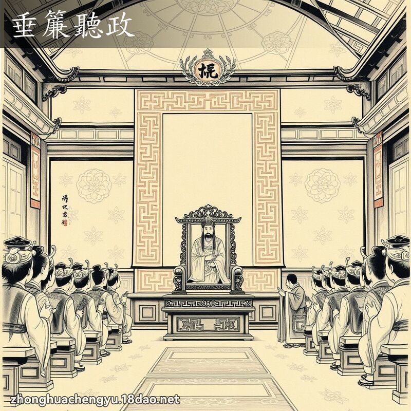 垂帘听政 - 中华成语配图