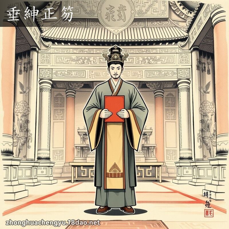 垂紳正笏 配图
