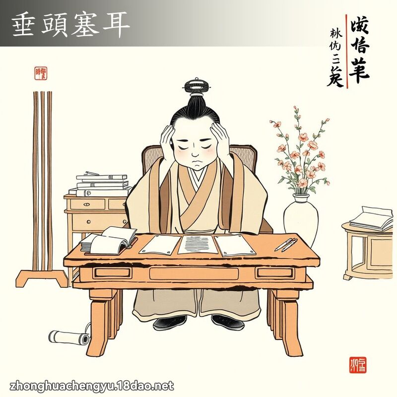 垂頭塞耳 配图