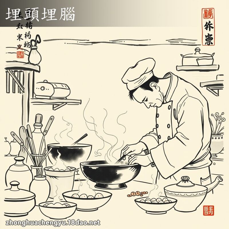 埋頭埋腦 配图