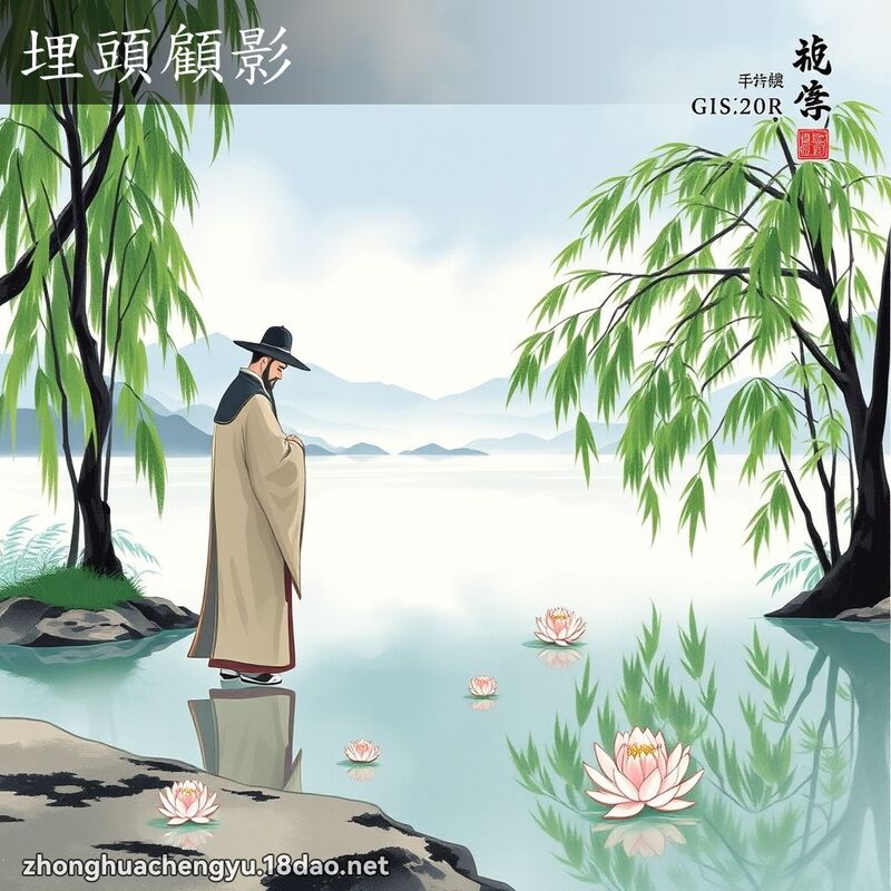 埋頭顧影 配图