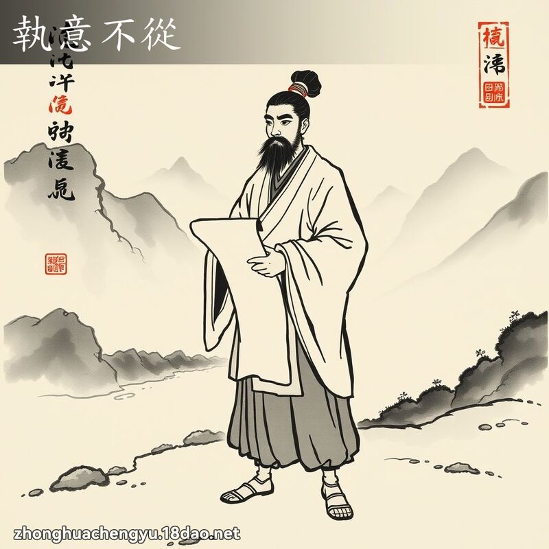 執意不從 配图