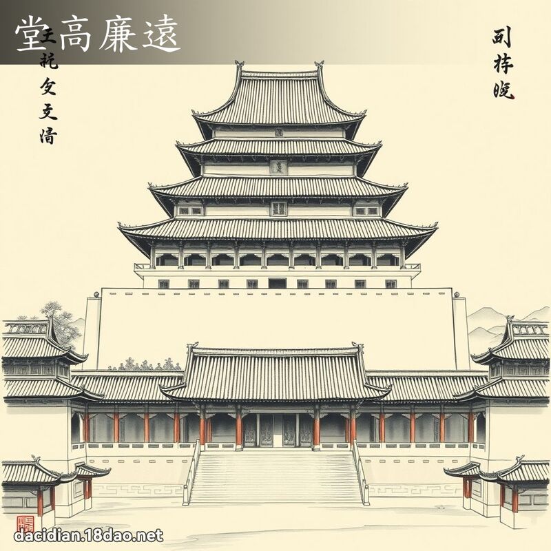 堂高廉遠 - 中華成語配圖