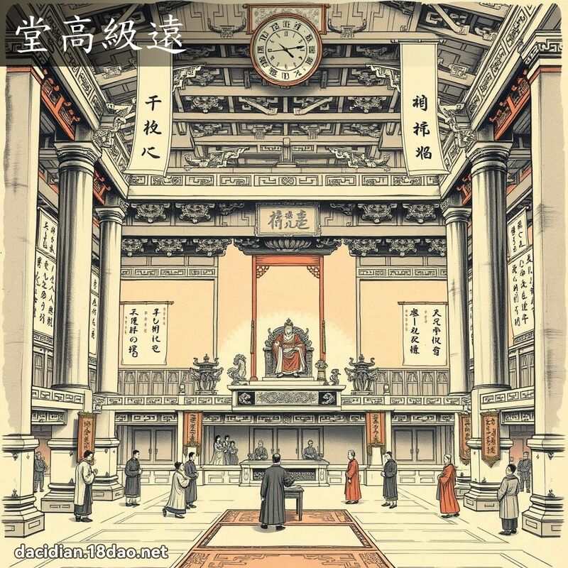 堂高級遠 - 中華成語配圖