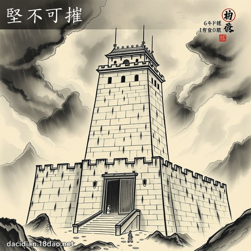 堅不可摧 - 中華成語配圖