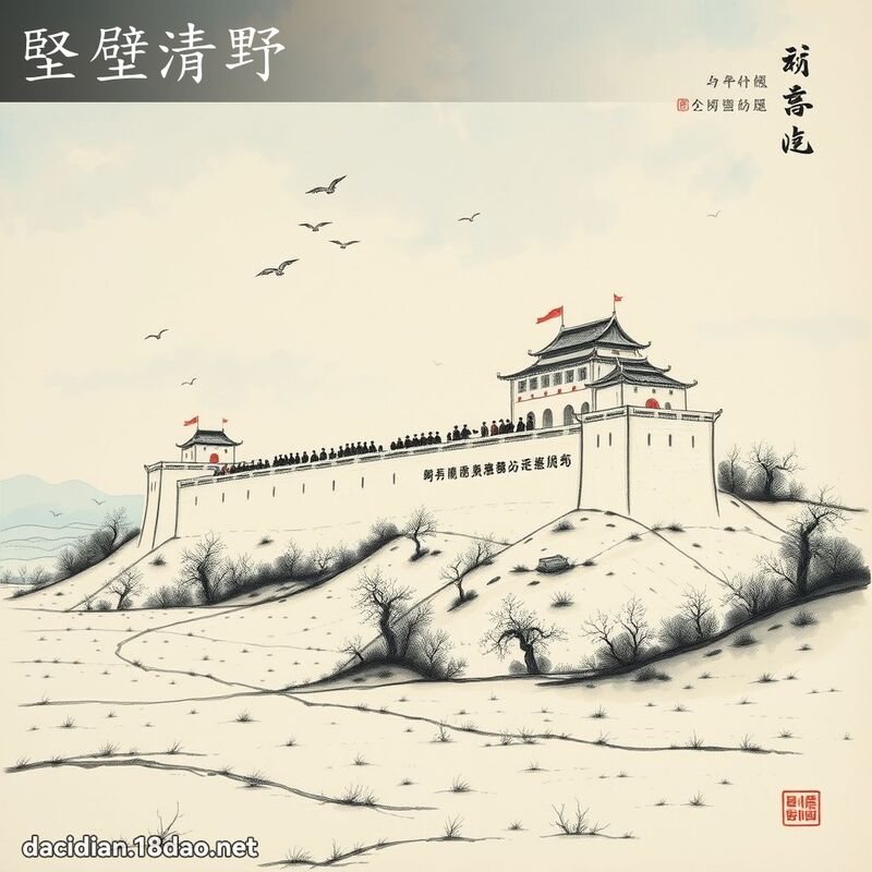堅壁清野 - 中華成語配圖