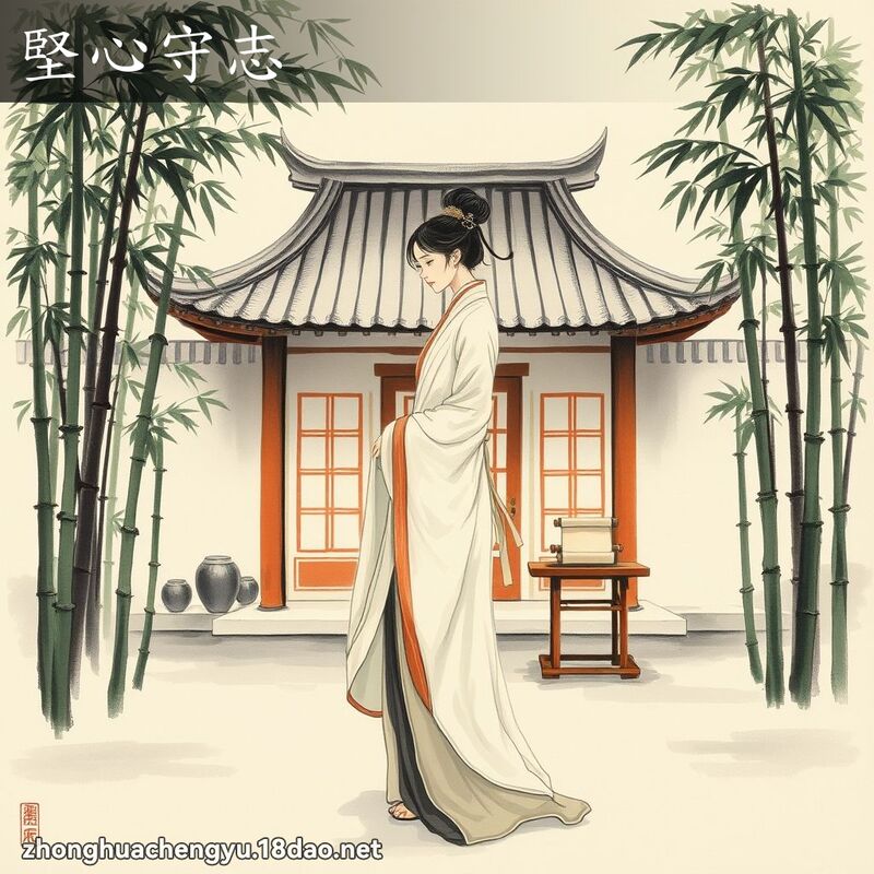 堅心守志 配图