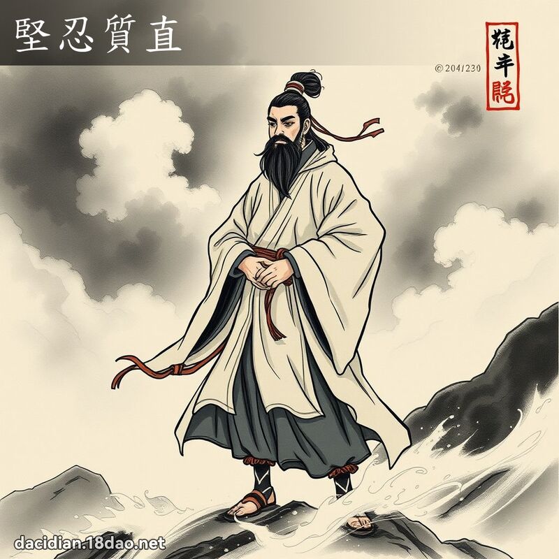 堅忍質直 - 中華成語配圖