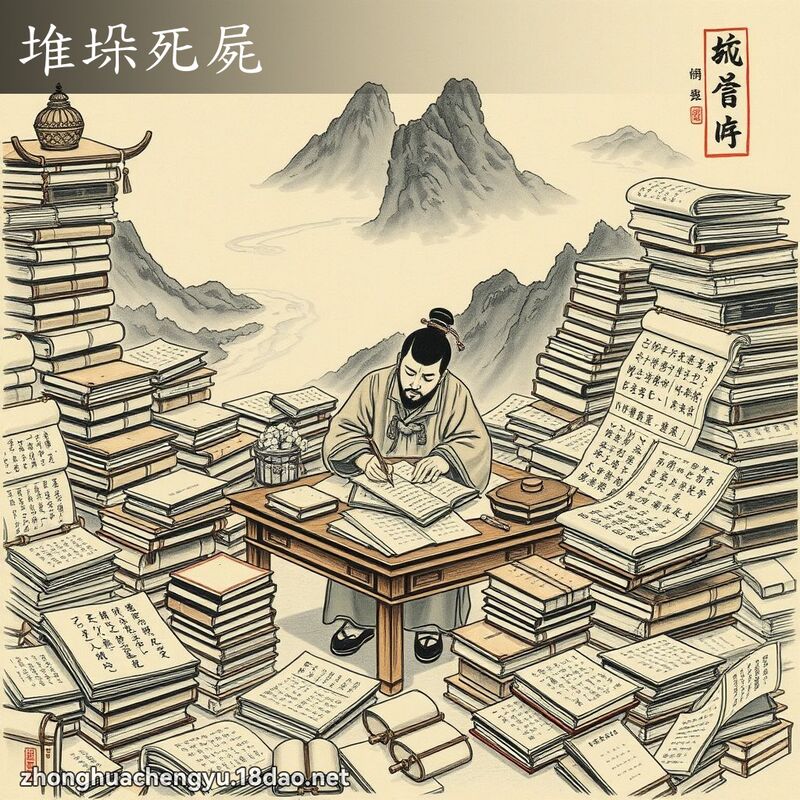 堆垛死尸 - 中华成语配图