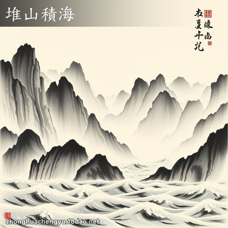 堆山积海 - 中华成语配图