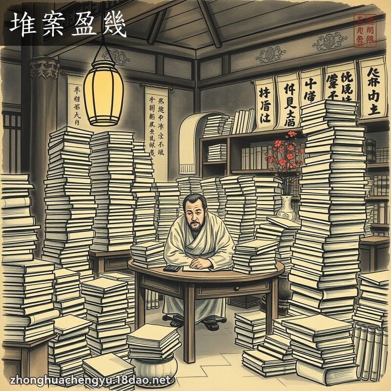 堆案盈几 - 中华成语配图