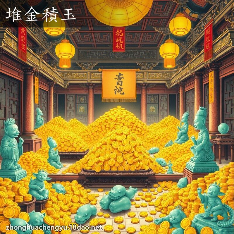 堆金積玉 配图