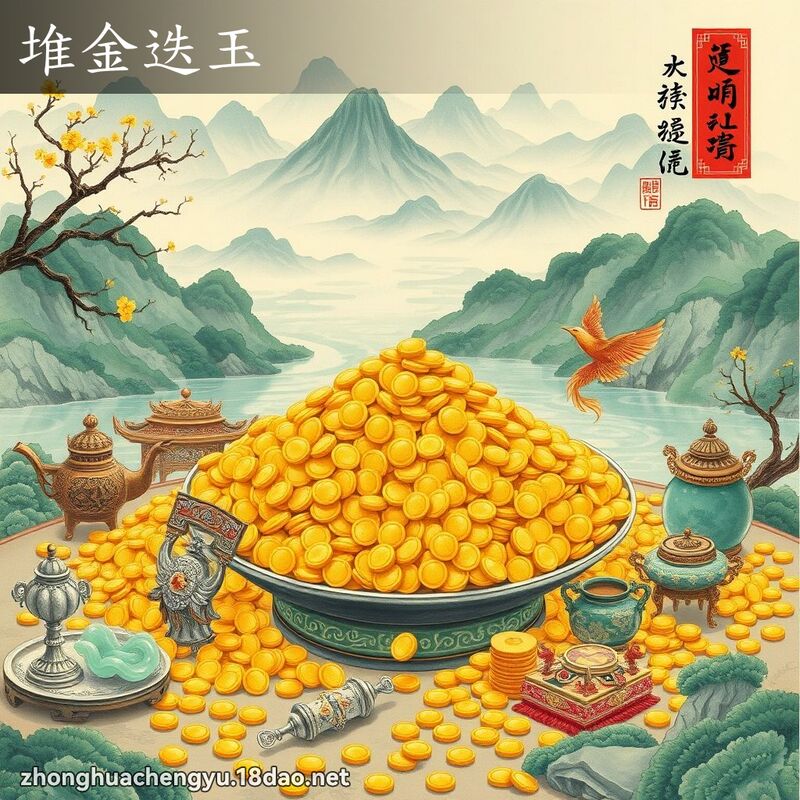堆金迭玉 配图