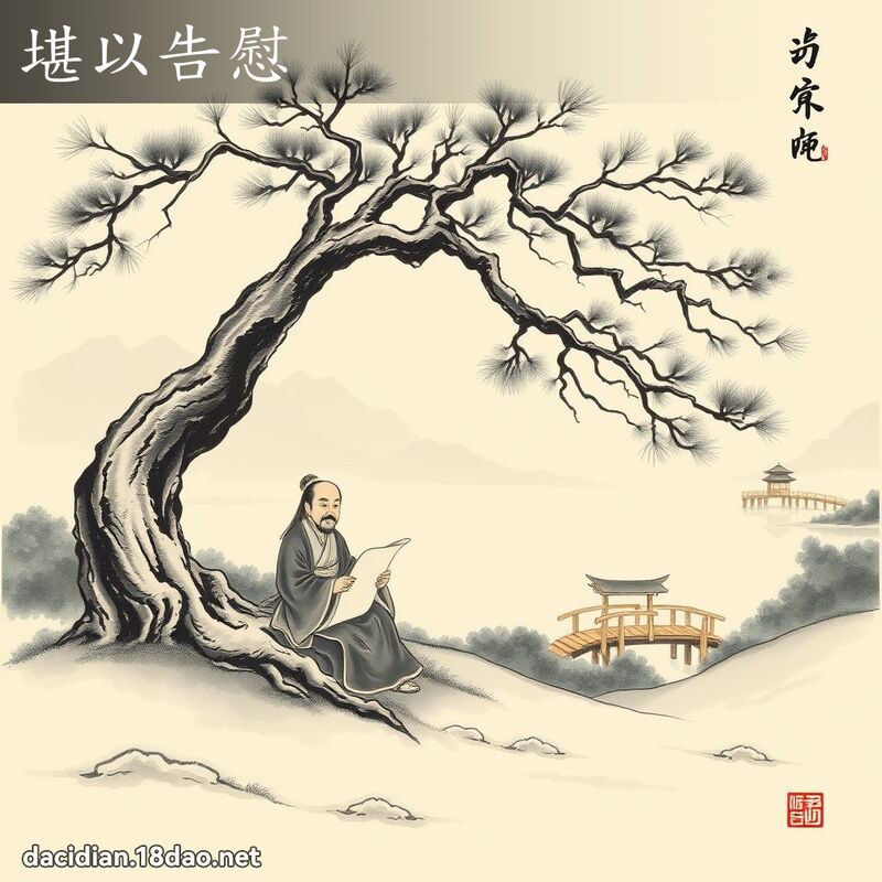 堪以告慰 - 中華成語配圖