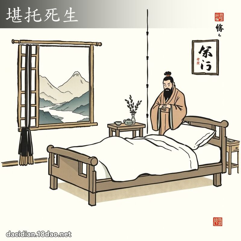 堪托死生 - 中華成語配圖