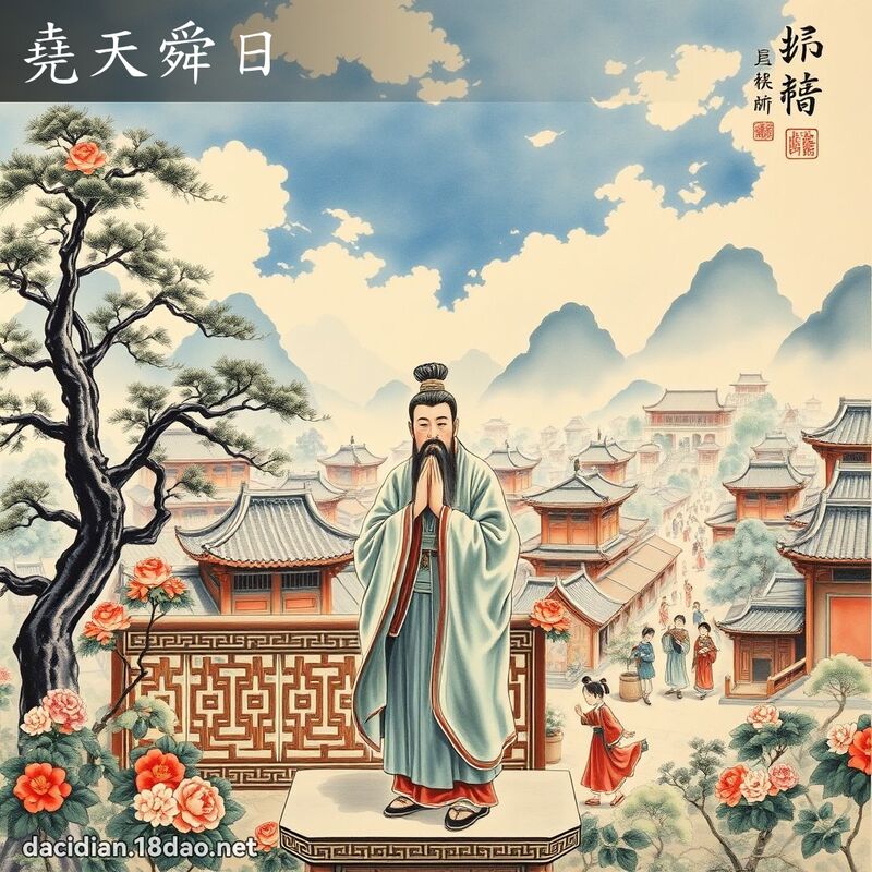 尧天舜日 - 中华成语配图