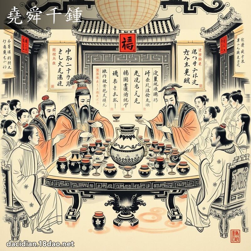 堯舜千鍾 - 中華成語配圖