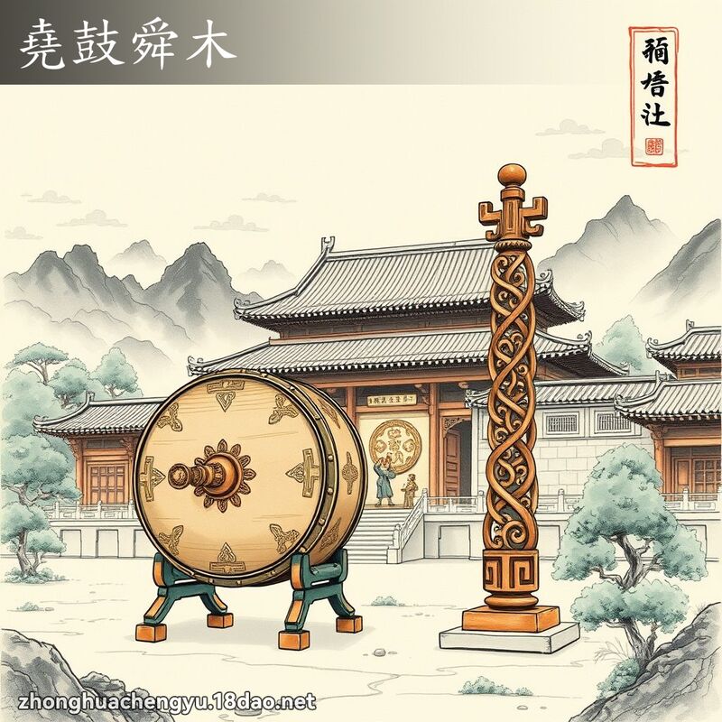 堯鼓舜木 配图