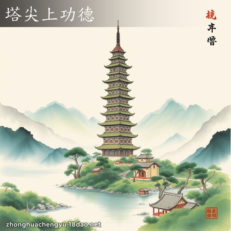 塔尖上功德 配图