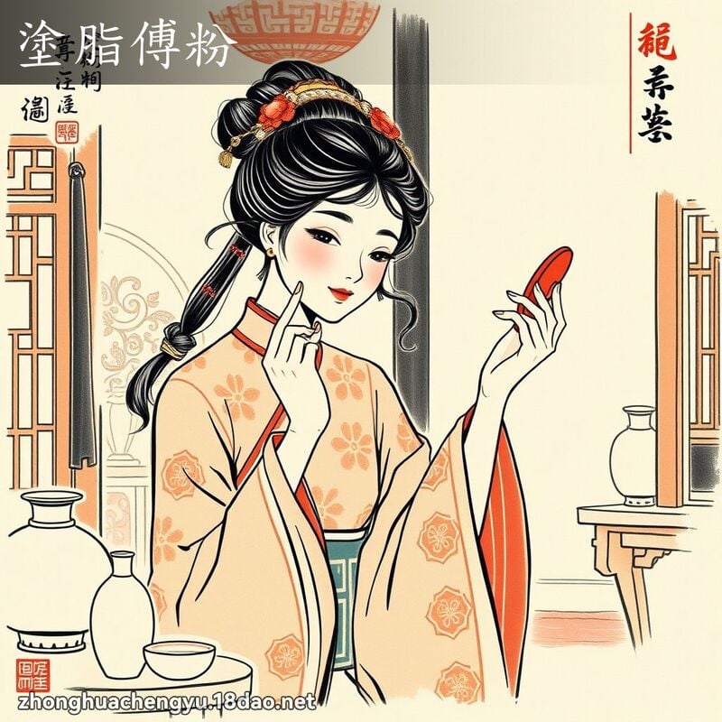 塗脂傅粉 配图
