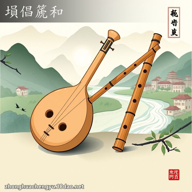 塤倡篪和 配图