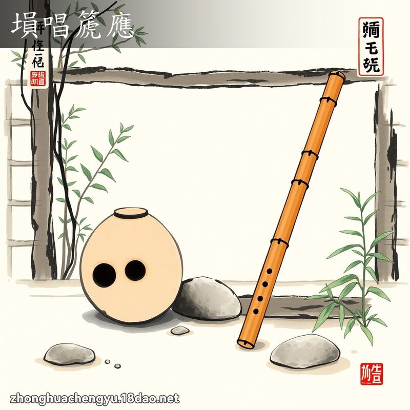 塤唱篪應 配图