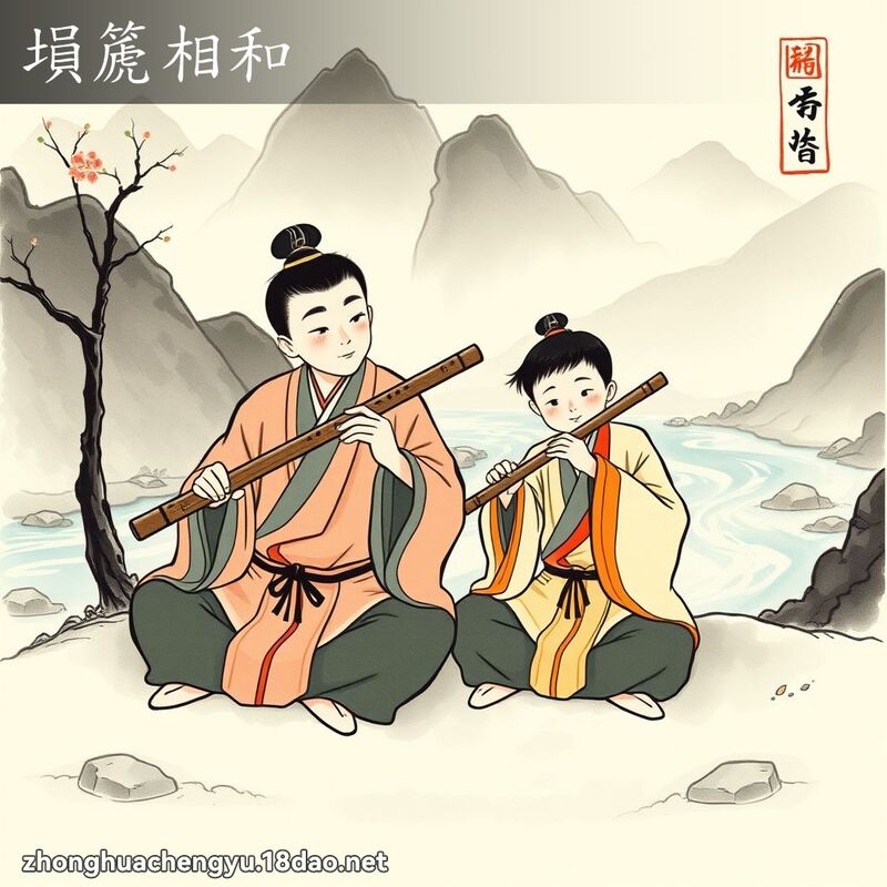 塤篪相和 配图