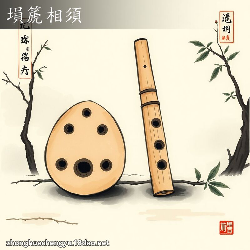 塤篪相須 配图