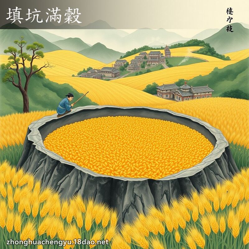 填坑滿穀 配图
