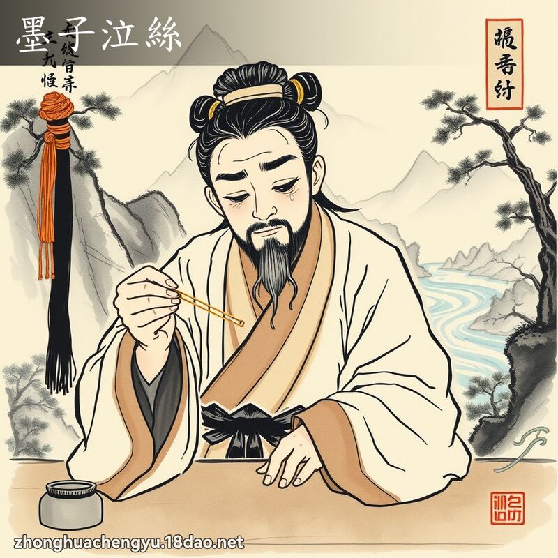 墨子泣絲 配图