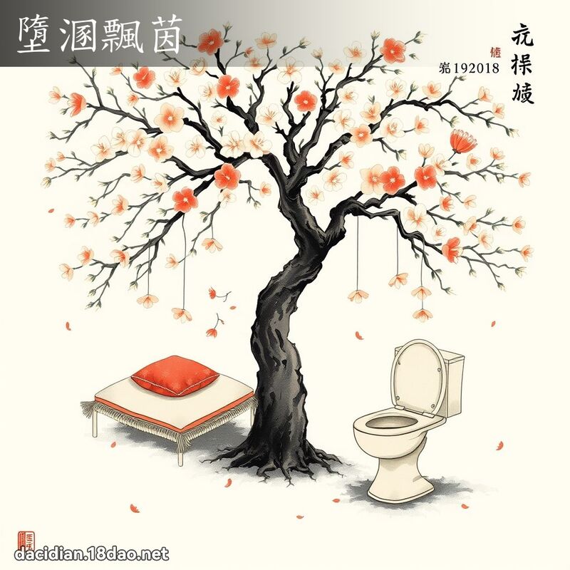 墮溷飘茵 - 中华成语配图