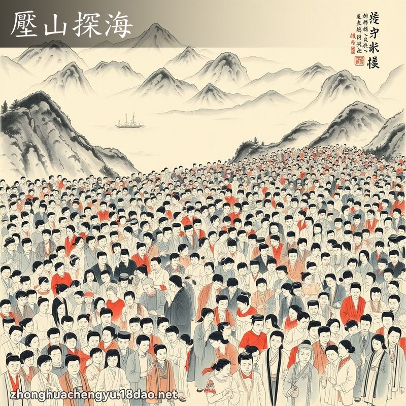 壓山探海 配图