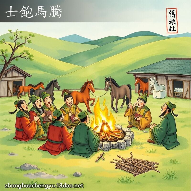 士飽馬騰 配图
