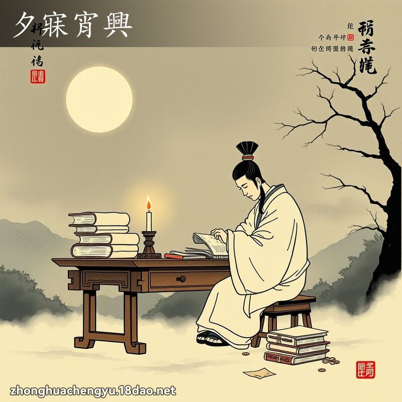 夕寐宵興 配图
