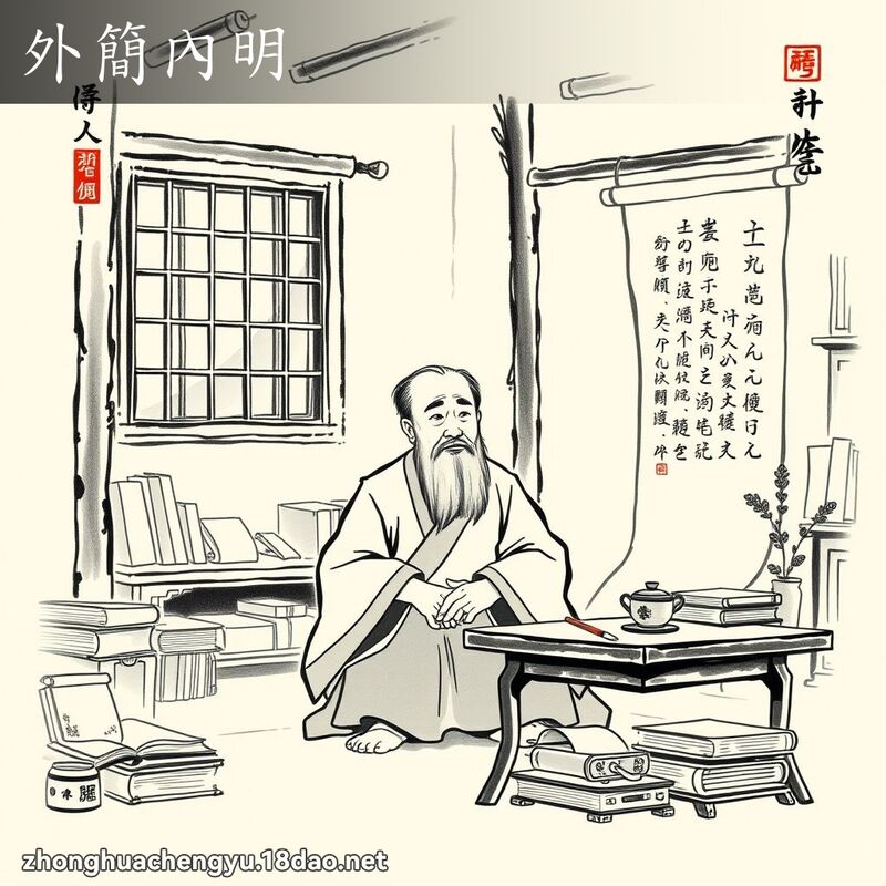 外簡內明 配图