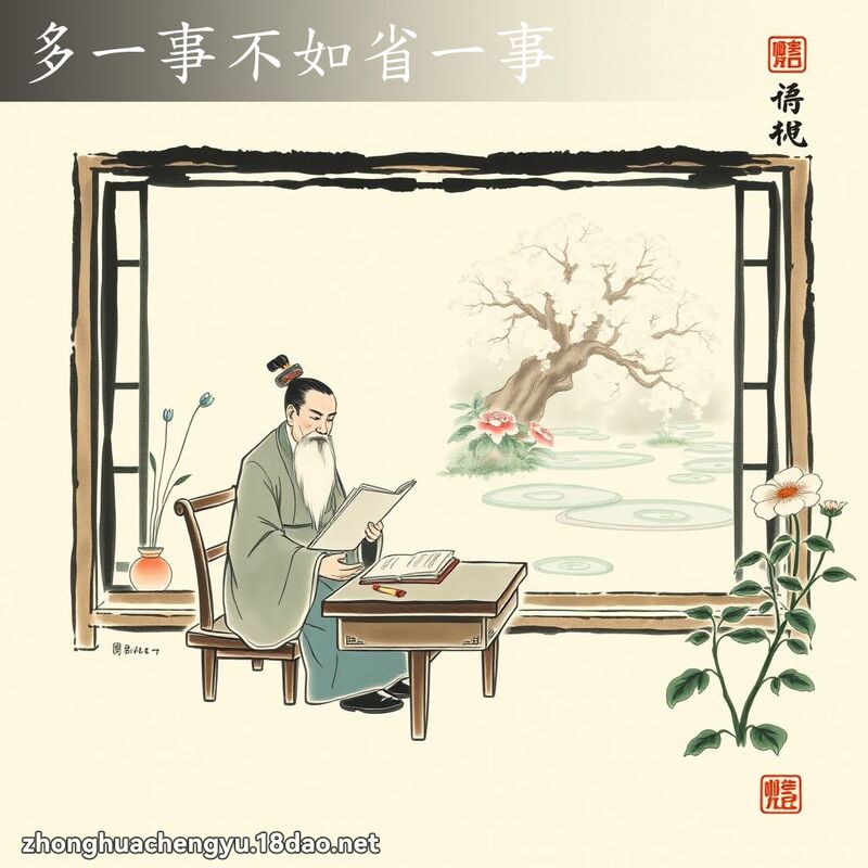 多一事不如省一事 配图