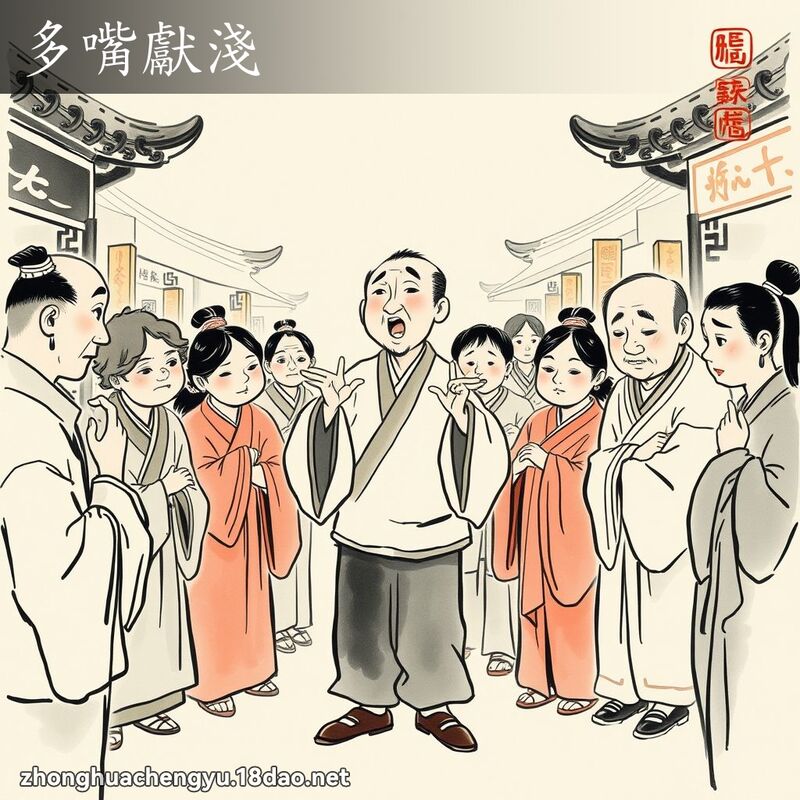 多嘴獻淺 配图